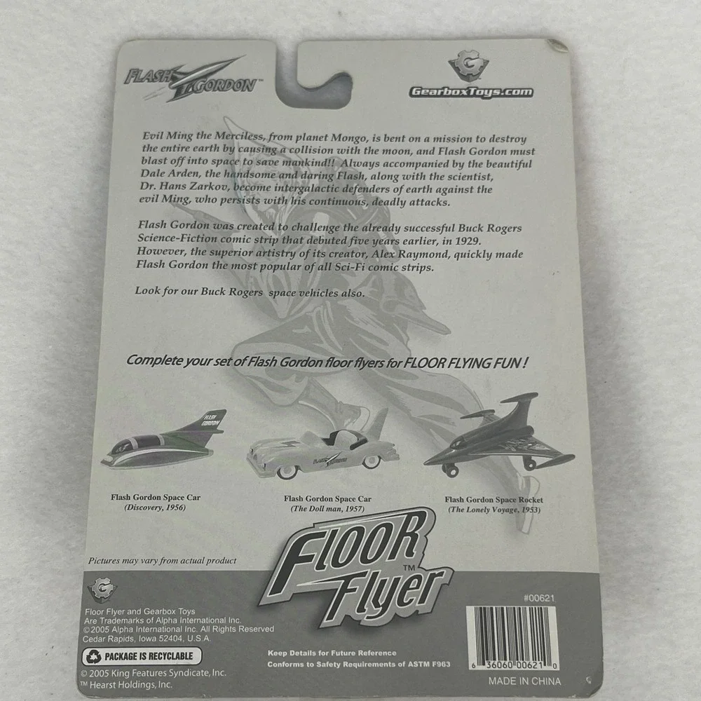 Gearbox Flash Gordon Floor Flyer Space Car The Doll Man 1957 Die-Cast Metal Toy